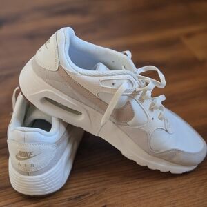 Nike Air White and Tan Sneakers